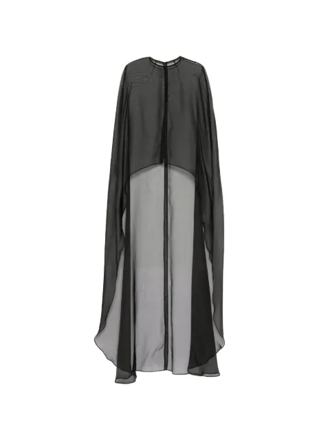 Isabel Sanchis organza high-low cape Black 199IONESCU