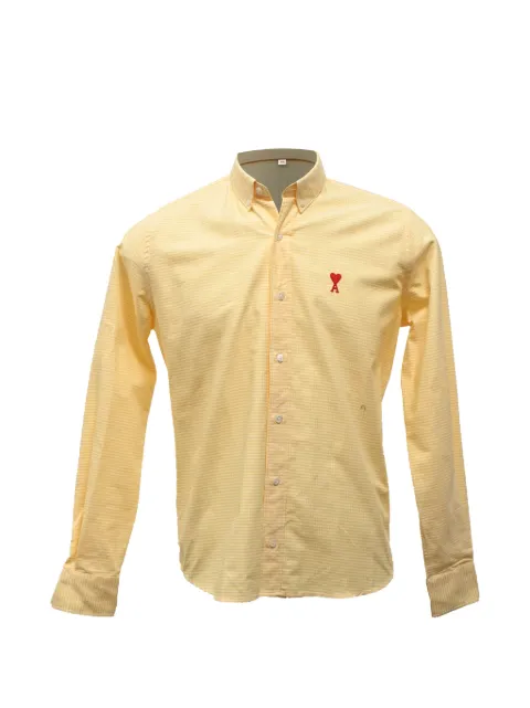 AMI Paris Ami de Coeur gingham shirt Yellow MRPPUHKCL466612M