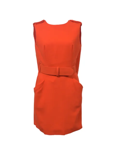 Alexander McQueen Pre-Owned belted sleeveless dress Orange NAPPUHKCL370555W