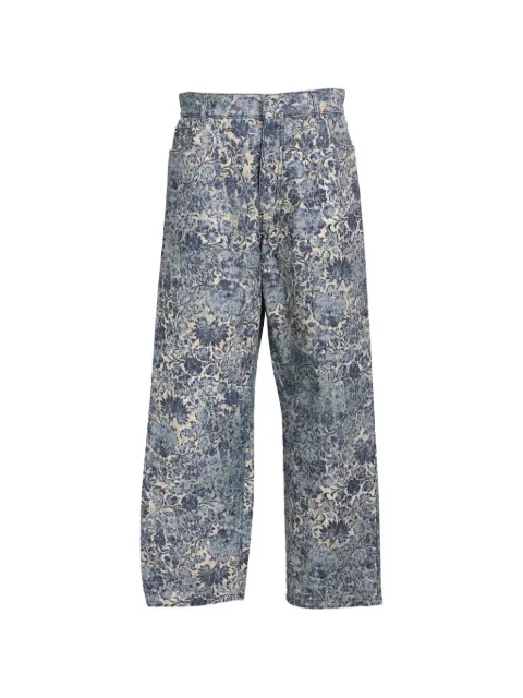 Christian Dior Pre-Owned Jacquard print straight-leg jeans Blue RFCPUHKCL737271W