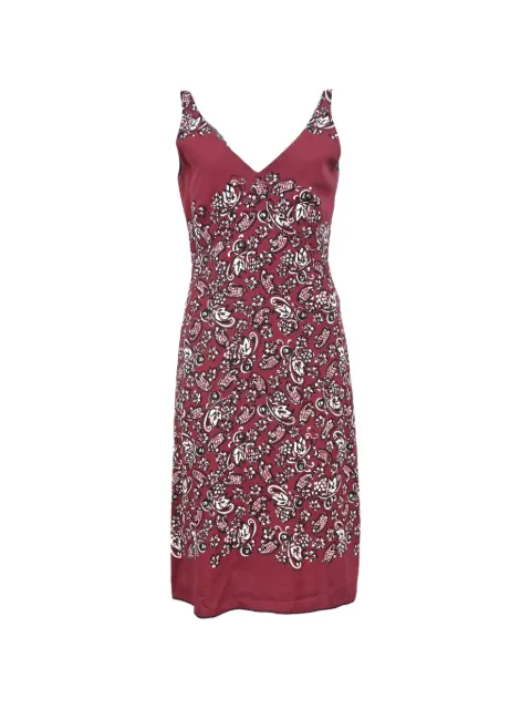 Marc Jacobs Vintage floral-print V-neck dress Red NAPPUHKCL468591W