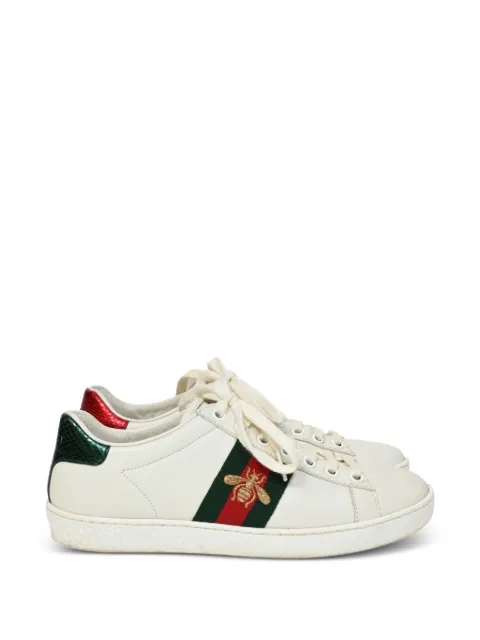 Gucci Pre-Owned Ace bee sneakers White NAPPUHKSH449457W