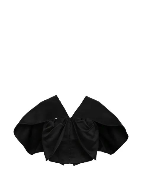 Louis Vuitton Pre-Owned cape-shoulder corset-style top Black RFCPUHKCL737276W