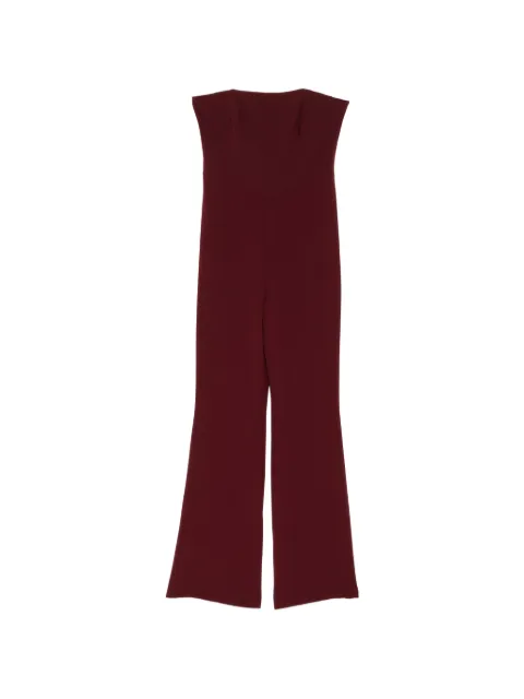 Isabel Sanchis strapless flared jumpsuit Red MONO101B