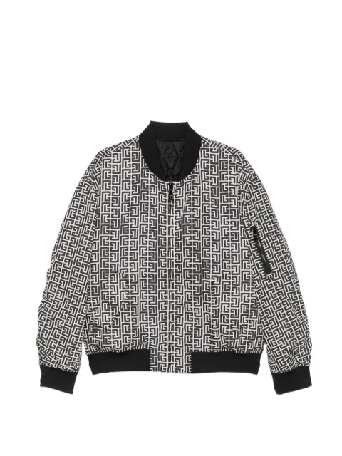 Balmain PB-monogram bomber jacket Black HH1TFC55XM26