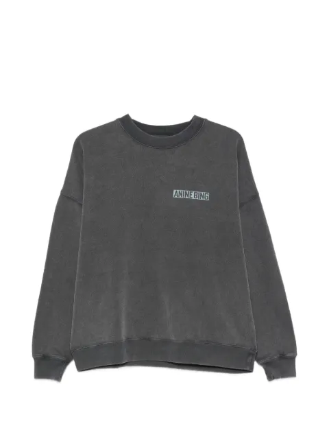 ANINE BING Miles logo-print cotton sweatshirt Grey A0812599