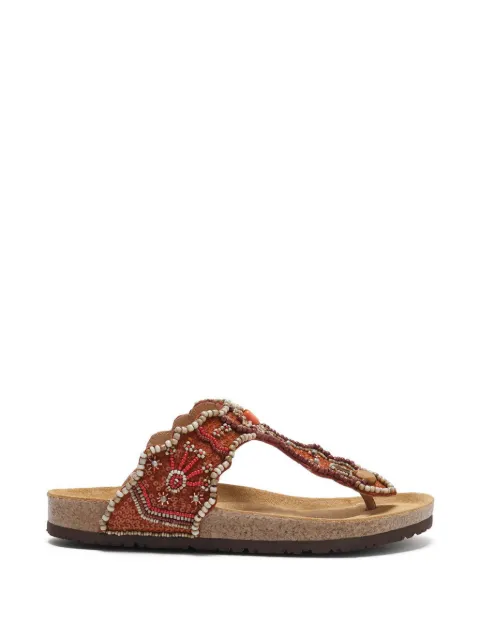 MALIPARMI Sunset Paisley Infrabijoux® bead-embellished sandals Orange SJ02709126011B99