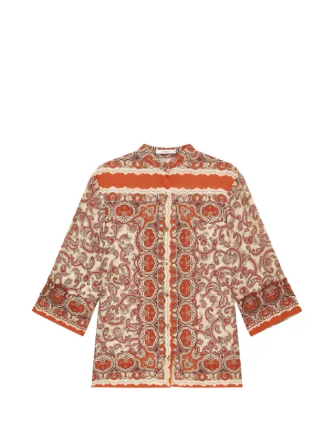 MALIPARMI Sunset Paisley embroidered shirt Orange JM557550662B1294