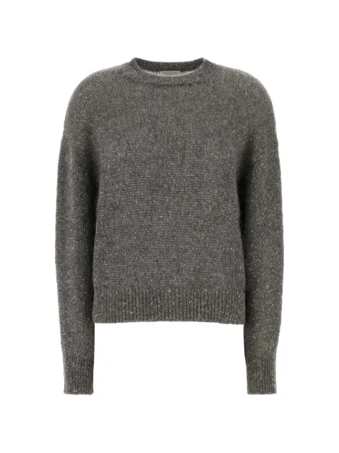 Brunello Cucinelli sequin-embellished knitted sweater Grey MMS579700PC9901