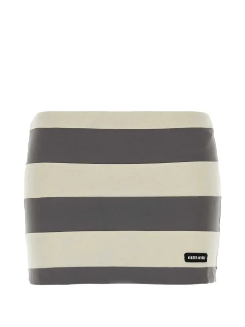 Miu Miu striped jersey miniskirt Grey MJD235SOOO195L