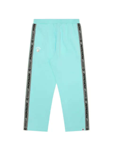 AAPE BY *A BATHING APE® Moonface-patch track pants Blue AAPPTMA672XXM