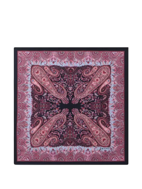 ETRO paisley-print square pocket silk scarf Purple MAUA0004AK1BS
