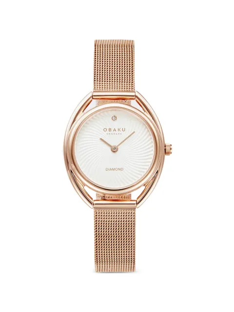 OBAKU Juvel Guilloché 38mm watch White V286LXVIMV
