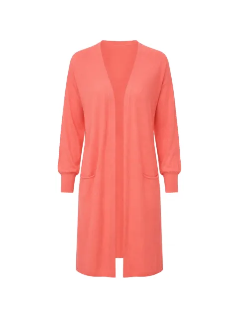 Malo cotton-piqué ribbed-cuff cardigan Orange DXG134F3I40E3327