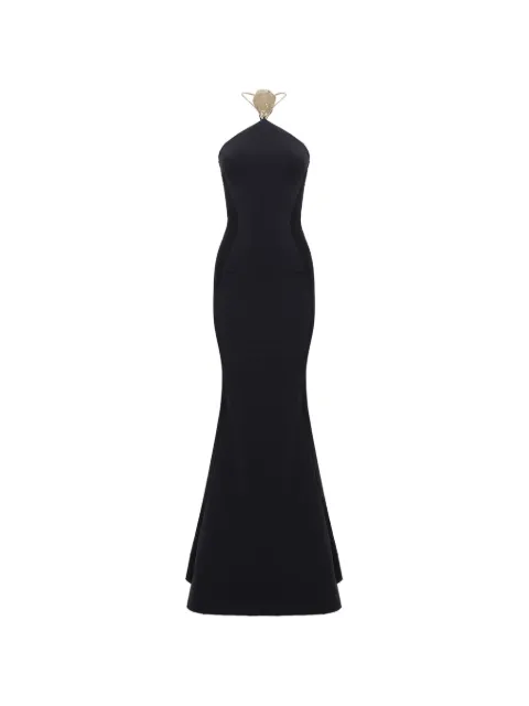 Danamé halterneck floor-length dress Black 626SS6840O