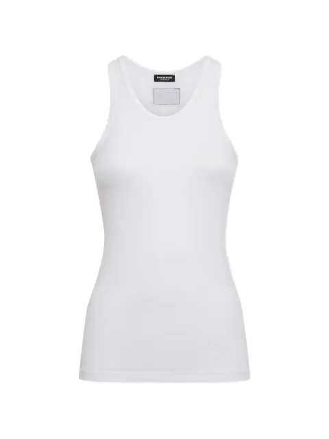 DSQUARED2 logo-patch tank top White D8D435980ISA01