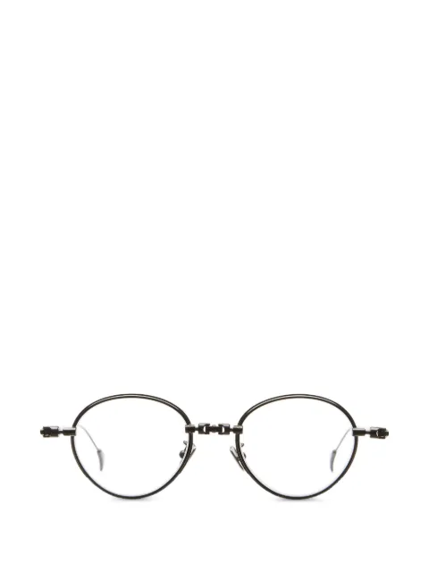 Kuboraum round-frame glasses Silver H67