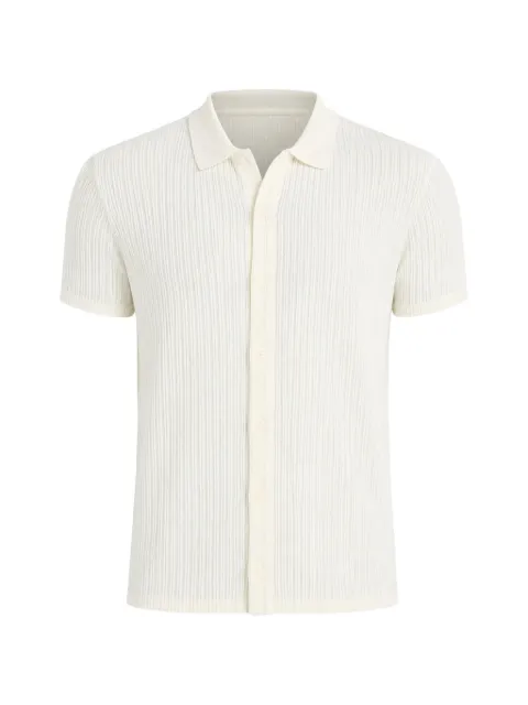 GUESS USA Olsen textured short-sleeve shirt White M6RP35KB260