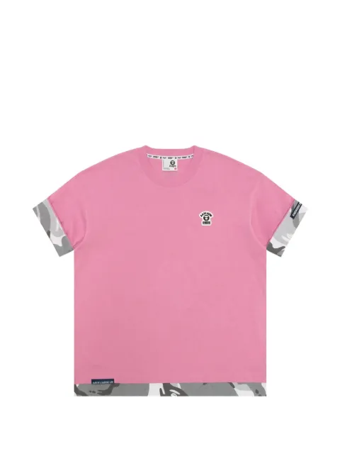 AAPE BY *A BATHING APE® Moonface camo-print T-shirt Pink AAPTEM1652XXO