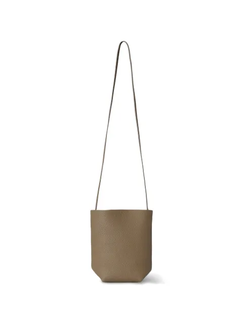 The Row N/S Park grained leather cross body bag Neutrals W1863L129