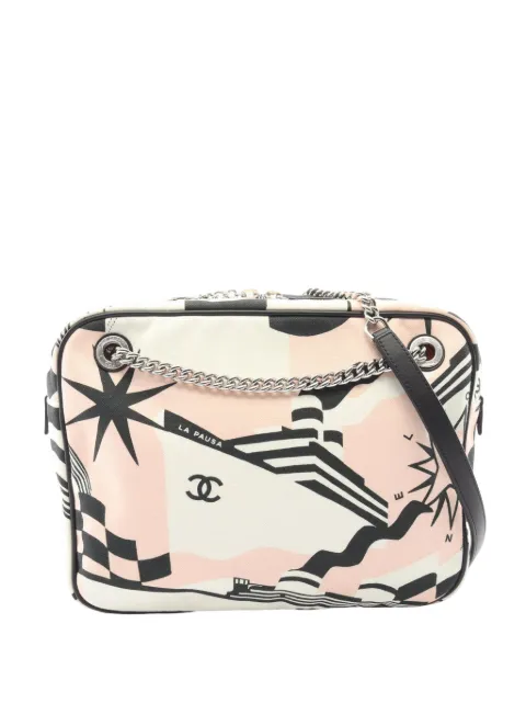 CHANEL Pre-Owned 2018-2019 Canvas La Pausa shoulder bag White ACM4S0P4MCB6ZSDB