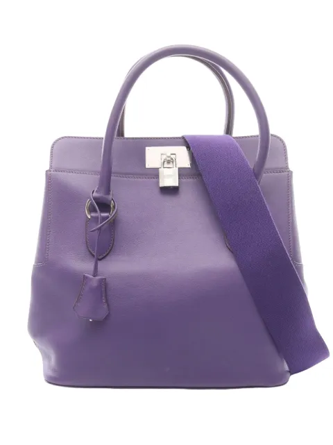 Hermès Pre-Owned 2020 Swift Toolbox 26 satchel Purple 3NSFYCKUMLFM92BE