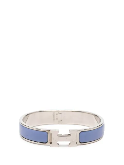 Hermès Pre-Owned 20th Century Narrow Enamel Clic H Bracelet PM costume bracelet Blue 3SHOLMZ7LQYMFOTF