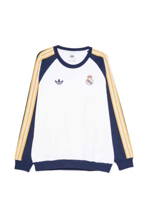 adidas Real OG raglan-sleeve stripe-detail sweatshirt White JZ9153