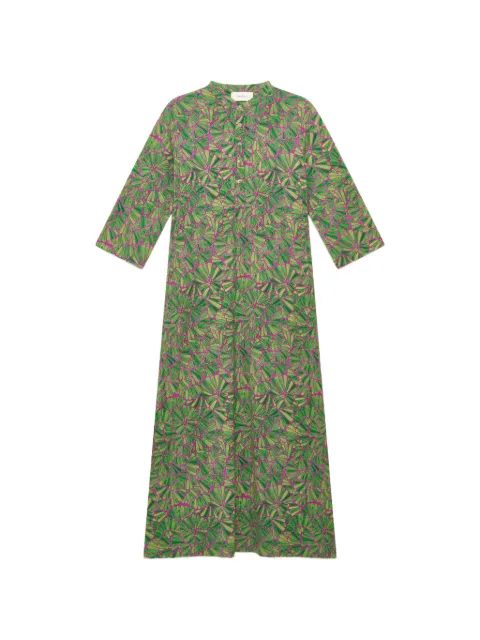 MALIPARMI Shell graphic-print midi dress Green JF672170672A5032