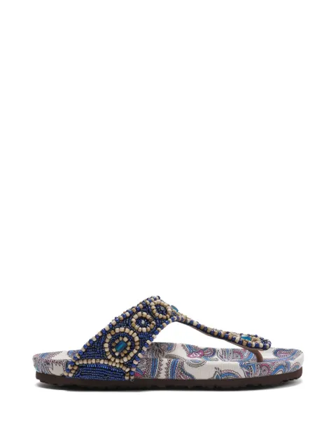 MALIPARMI Floral Spin Infrabijoux® bead-embellished sandals Blue SJ02729126280B10
