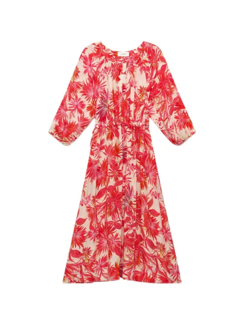 MALIPARMI Botanical Jungle floral-print maxi dress Red JF664750663B3039
