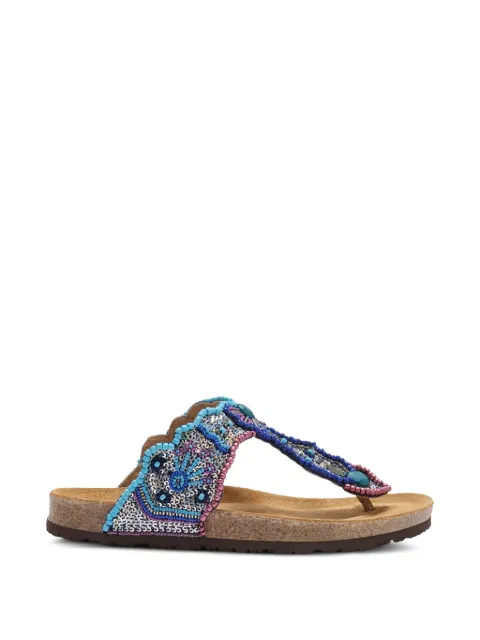 MALIPARMI Sunset Paisley Infrabijoux® bead-embellished sandals Blue SJ02709126080B32