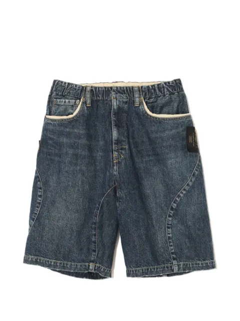 Undercover panelled denim shorts Blue UC1F45122
