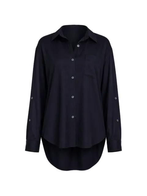 Citizens of Humanity Kayla chest-pocket curved-hem shirt Blue 91031905