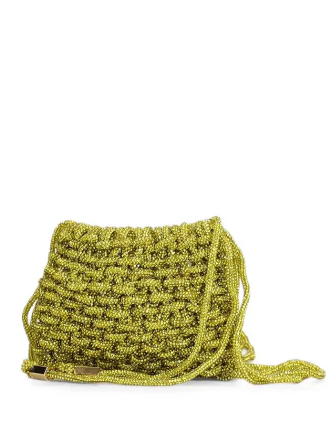 Hibourama mini Penelope bead-embellished shoulder bag Yellow PE26HIBPENELOPE