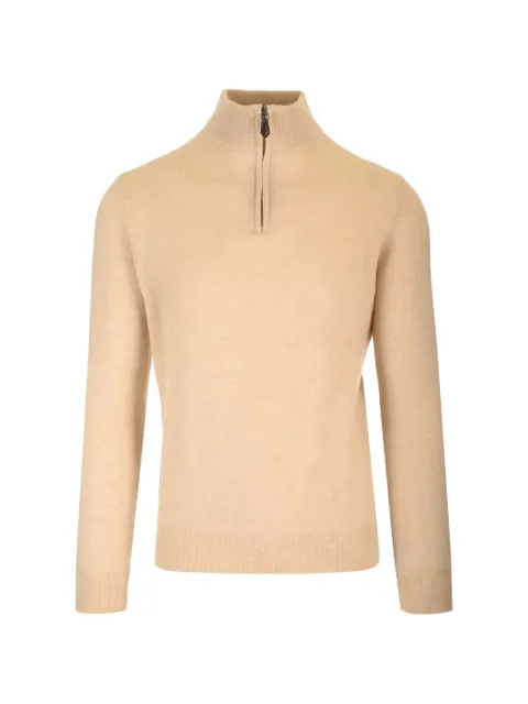 Al Duca D’Aosta 1902 zip-fastening high-neck sweater Neutrals XIN9