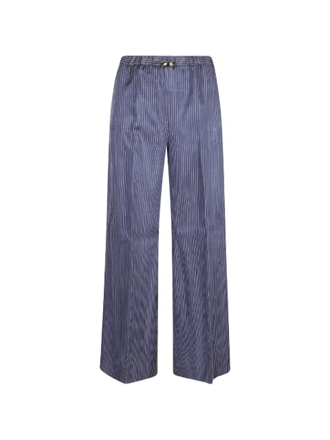 True Royal pinstripe-pattern drawstring trousers Blue T814TRF99019B