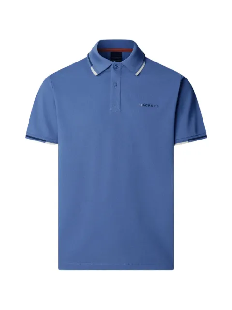 Hackett London tipped-detail polo shirt Blue HM5600144