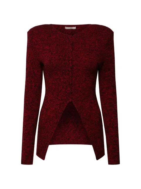 Et Ochs marl-effect cut-out cardigan Red 70515419