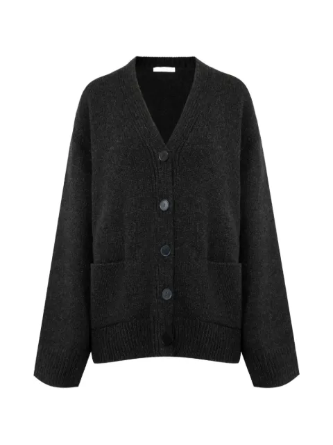 The Row Milou v-neck knitted cardigan Grey 10399Y120