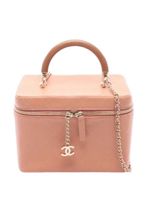 CHANEL Pre-Owned 2018-2019 Knock On Wood Case vanity bag Pink 9COPHUWPNZI1UKIK
