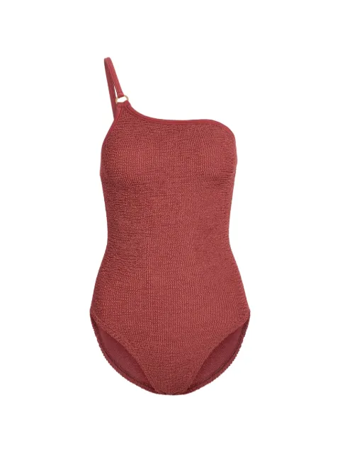 Hunza G Clara one-shoulder swimsuit Red CLARASWIMA