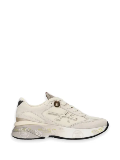 Premiata Moerund 8080 panelled logo-patch sneakers Neutrals MOED8080