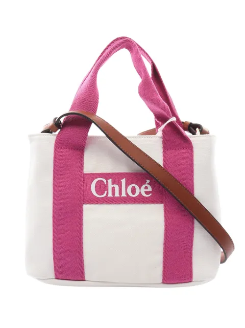 Chloé Pre-Owned 2010-2026 Canvas Logo satchel White PT2IBNYPNOKM0LMT