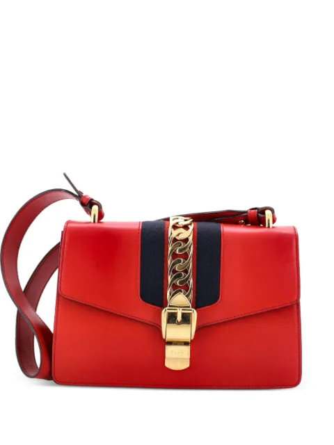 Gucci Pre-Owned Sylvie Leather Small shoulder bag Red O60VZONCABXEJAHW