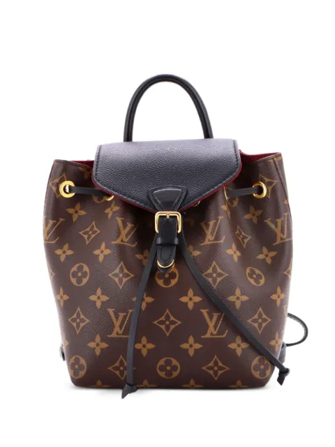Louis Vuitton Pre-Owned Montsouris NM Monogram Canvas with Leather BB backpack Black 84WC2STMDXL7R99O