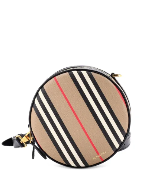 Burberry Pre-Owned Louise Round Bag Icon Stripe E-Canvas belt bag Brown JRNGCH1J1OTLO4BF