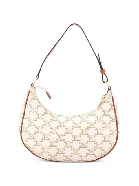 Celine Pre-Owned Ava Bag Triomphe Coated Canvas hobo bag Neutrals 0EGN6DK3V32QQUZF