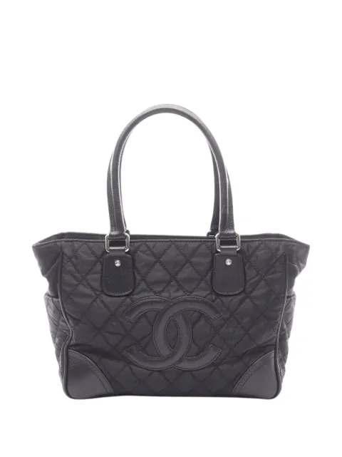 CHANEL Pre-Owned 2008-2009 Paris New York Quilted Nylon tote bag Black RYA1ILYGVSAF378X