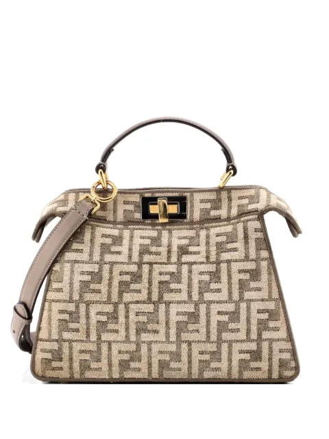 Fendi Pre-Owned Peekaboo ISeeU Bag Zucca Tapestry Small satchel Brown J5IHAICL4VDPH6ZF